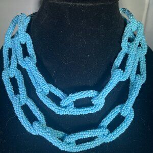 Beaded Chain Statement Necklace